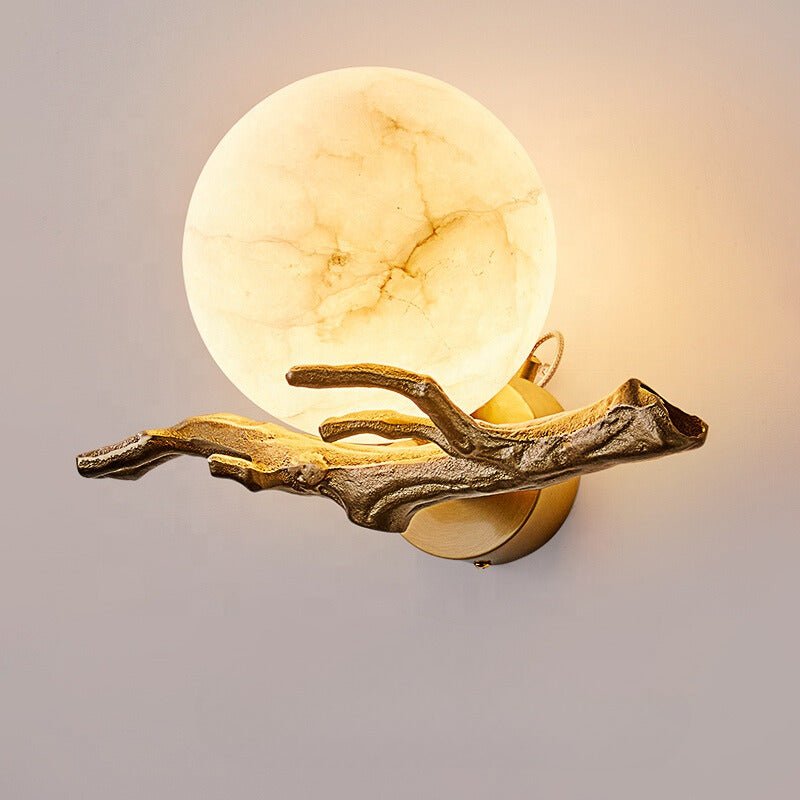 CopperGlow | Elegant Modern Copper and Marble Wall Sconce Light 1