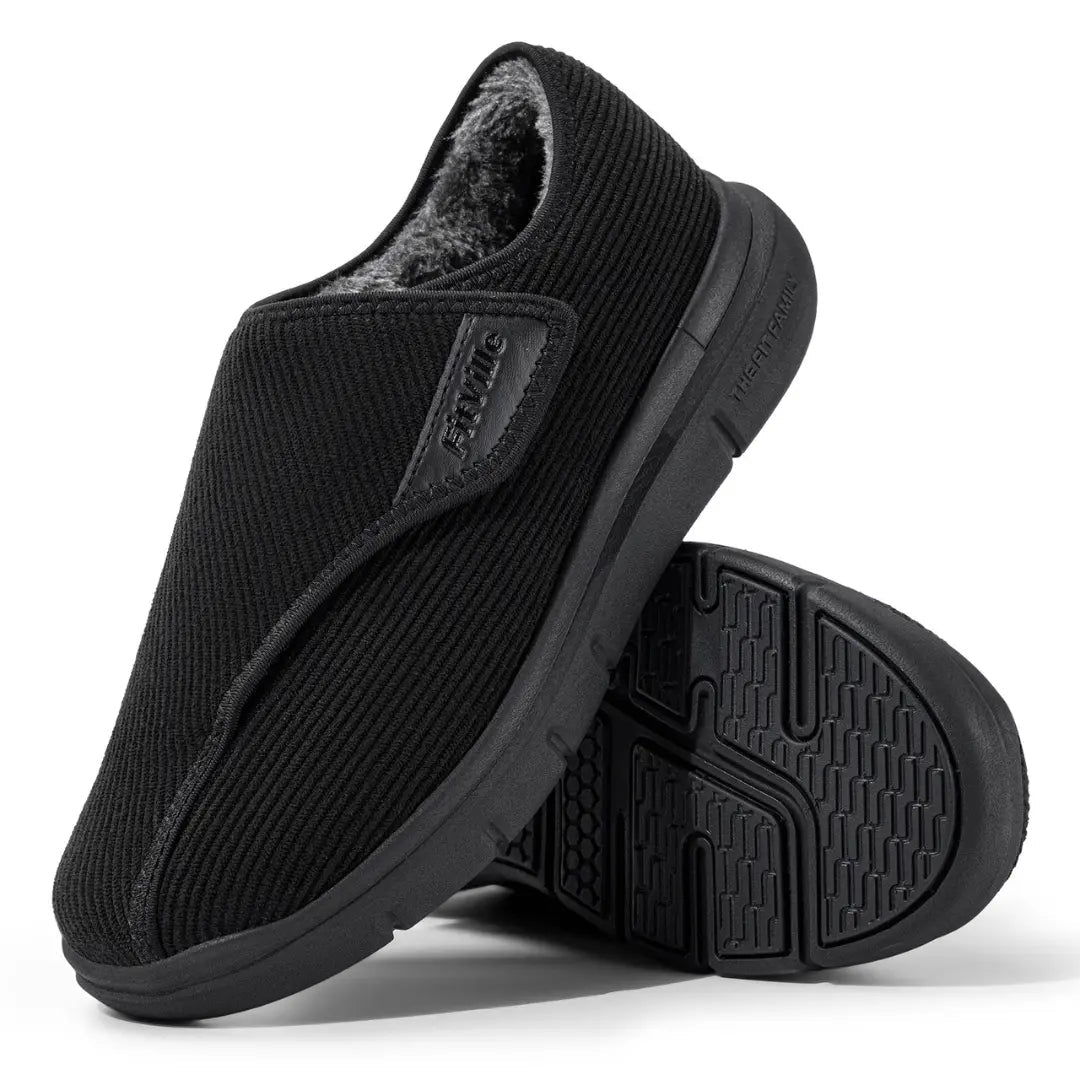 CorduroyComfort | Cozy Extra Wide Men's Orthopedic Winter Slippers 7