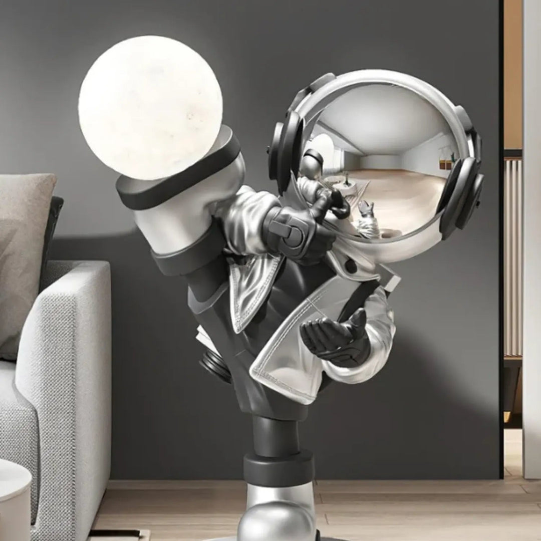CosmicGlow | Playful Modern Astronaut Floor Lamp with Adjustable Lighting 8