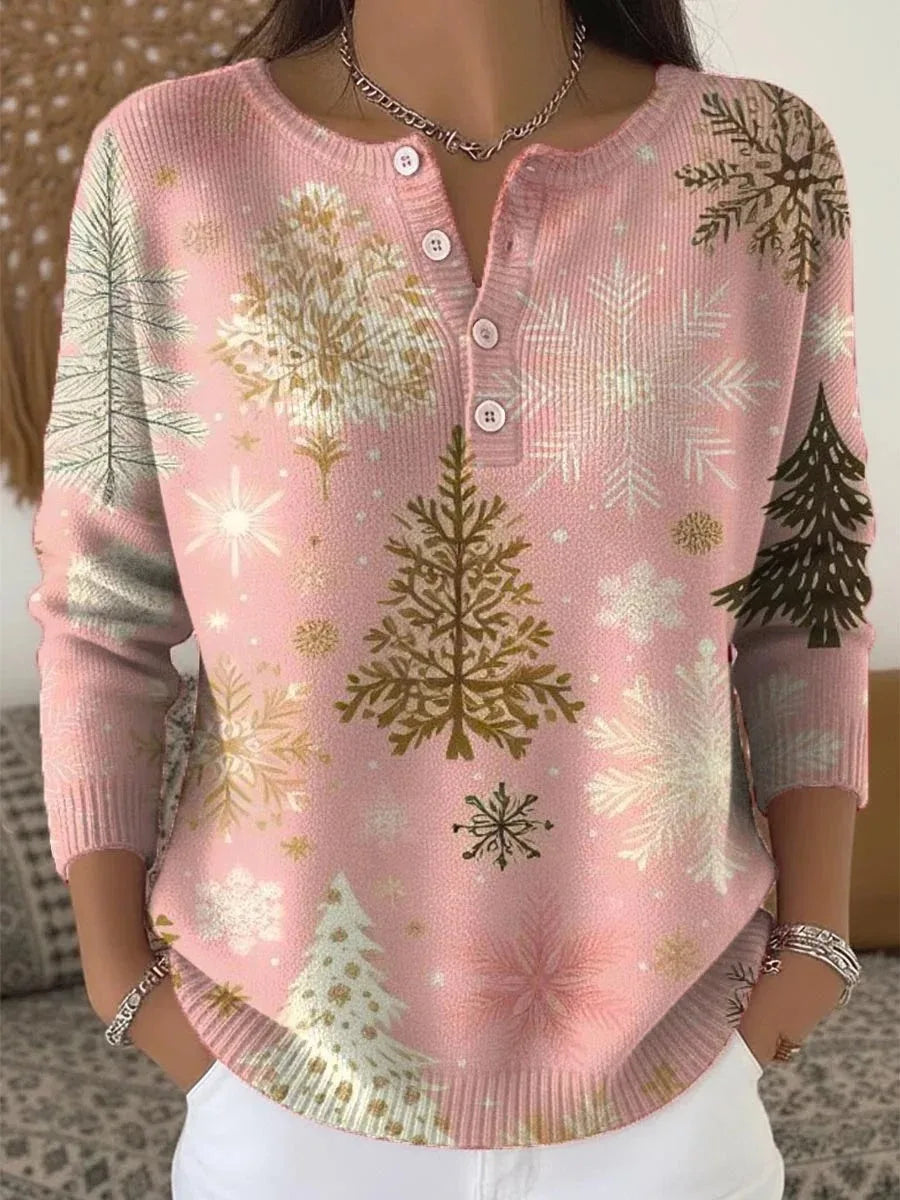 Cozy Collection | Women's Sweater with Festive Print – Flattering Fit for Holiday Cheer 0