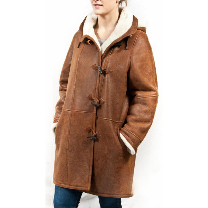 Cozy Women's Hooded Long Jacket – Shearling Lined Winter Coat with Relaxed Casual Fit 1