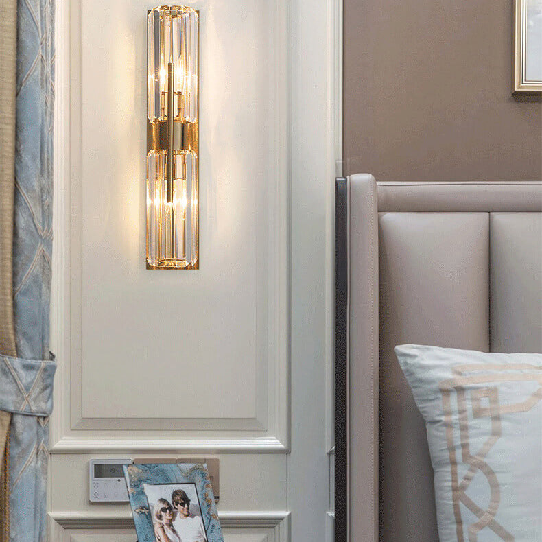 CrystalGleam – Refined Wall Sconce with Sparkling Crystal Accents 0