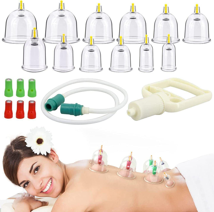 Cupping Therapy Set - 32PCS Cupping Vacuum Massage Cups Set Therapy Health Acupuncture Suction Magnet 0