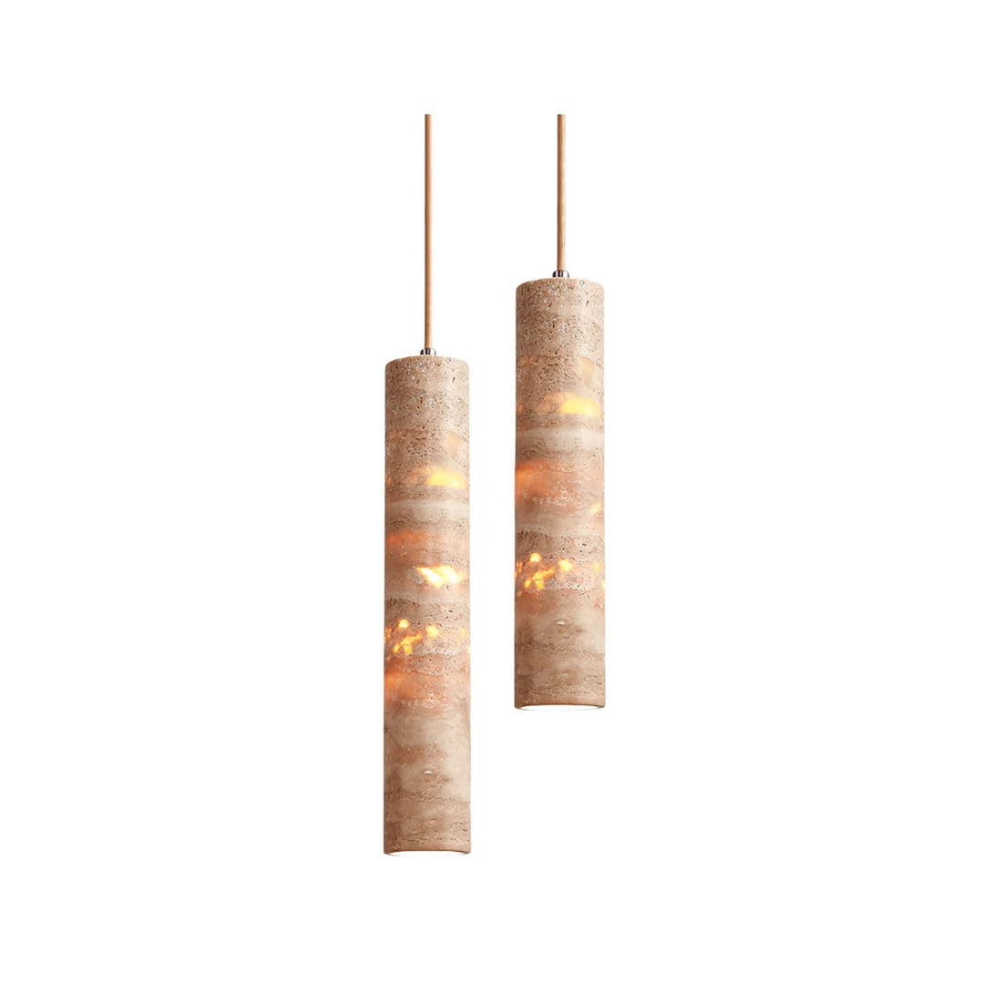 Cylinder Shape Natural Stone Pendant Lamp 1