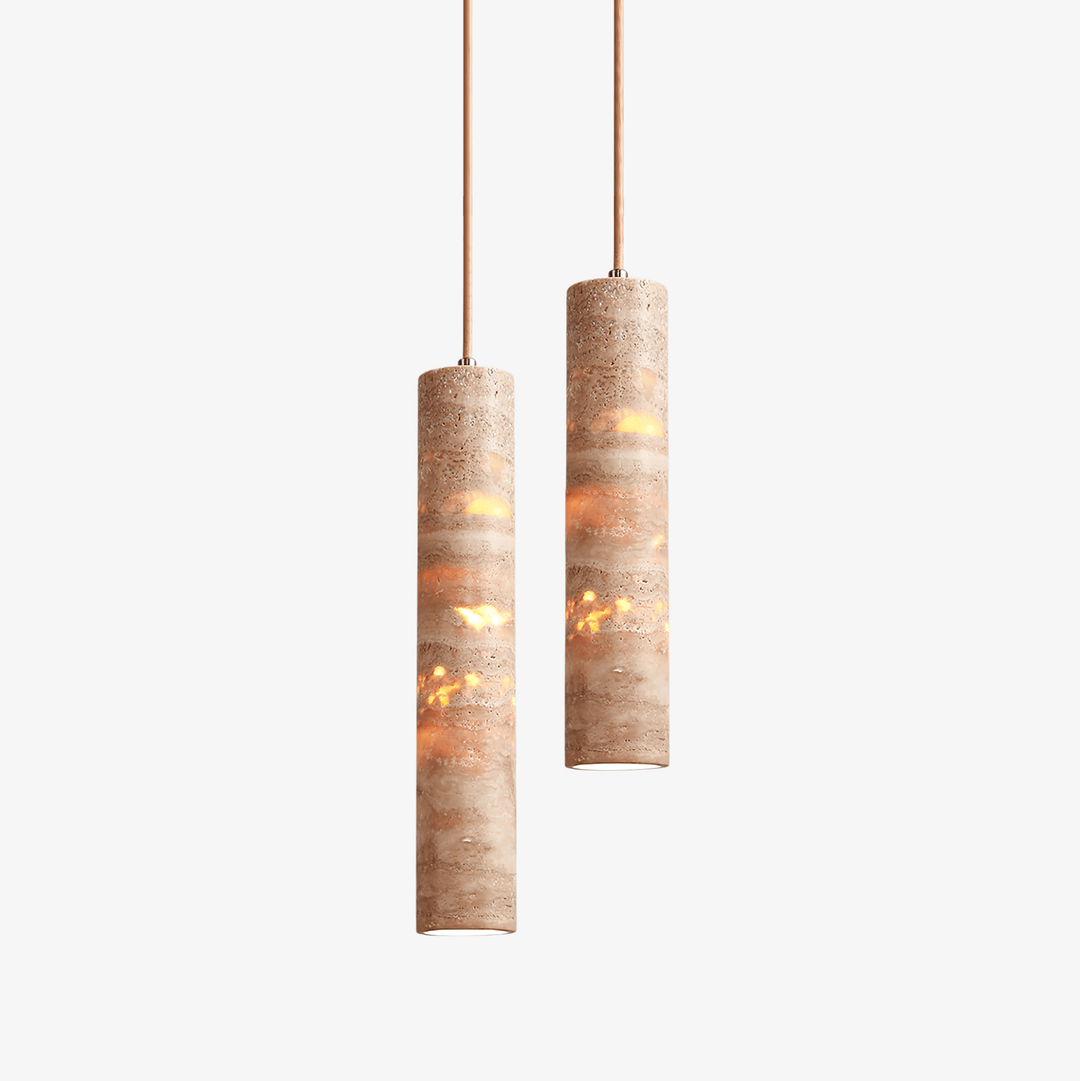 Cylinder Shape Natural Stone Pendant Lamp 2