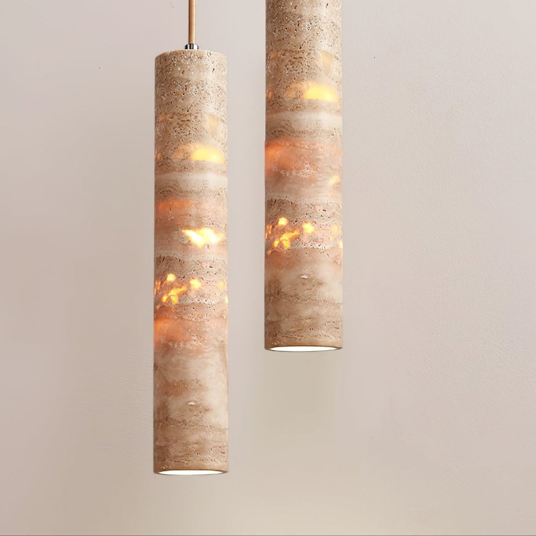 Cylinder Shape Natural Stone Pendant Lamp 7