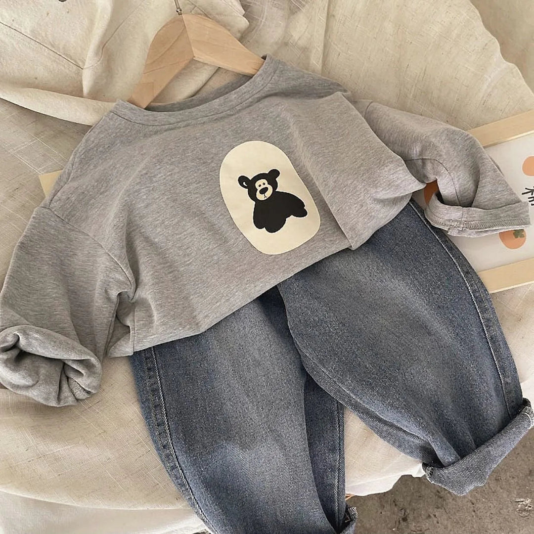 Dames Mini Sweater Berenprint Casual 100% Katoen 0