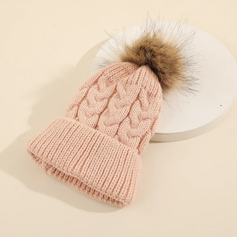 Dames Muts Met Pompon Gebreid Acryl Casual Wintermode 10