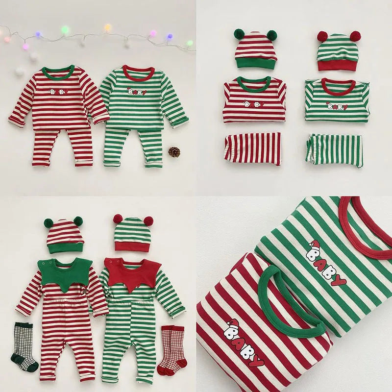 Dames Pyjama Kerst Warm Katoen Ruime Pasvorm Feestelijk Rood 2