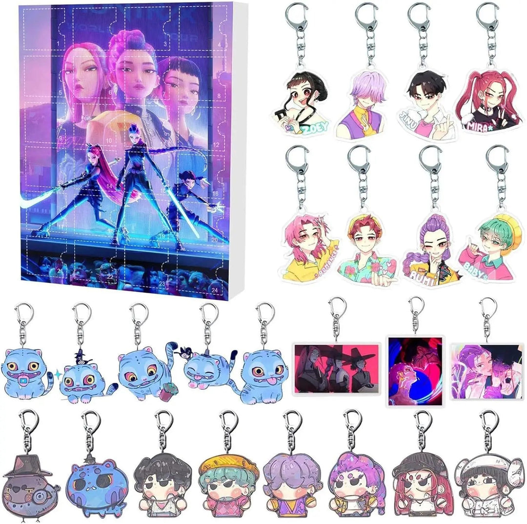 Demonix | Unique Dark Fantasy K-Pop Advent Calendar with 24 Collectible Keychains 4