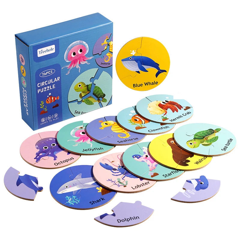 Dierenpuzzel voor Kinderen – 3-delige Houten Puzzel voor Creativiteit en Logisch Denken – Veilig en Duurzaam, 15x15x4,5 cm 4