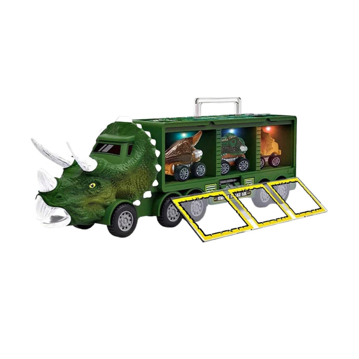 DinoHaul – Dinosaur transport truck toy with mini cars and sound effects 0