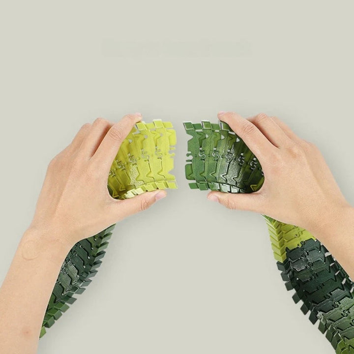 DinoRail - Dinosaur train track playset with clickable track blocks and prehistoric adventure design 2