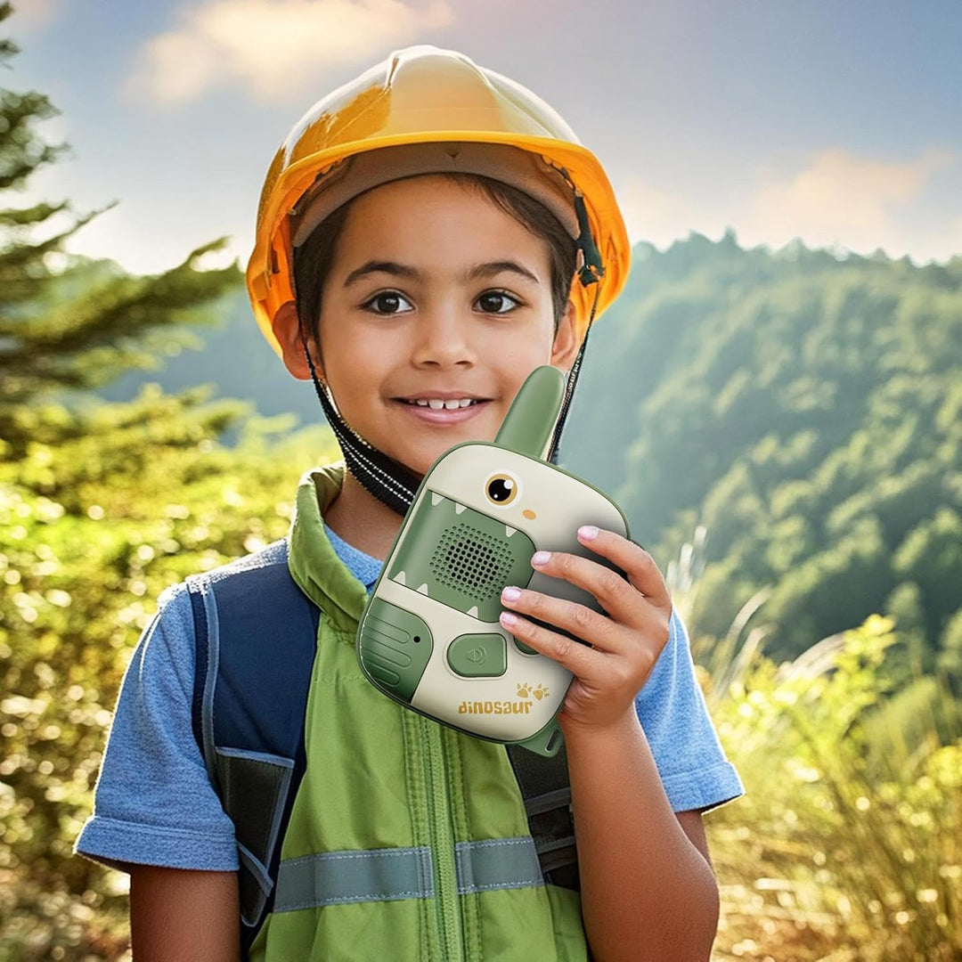 Dino Walkie Talkie voor Kinderen met Groot Bereik tot 300 Meter – Veilige en Draagbare Communicatie in Blauw/Groen 5