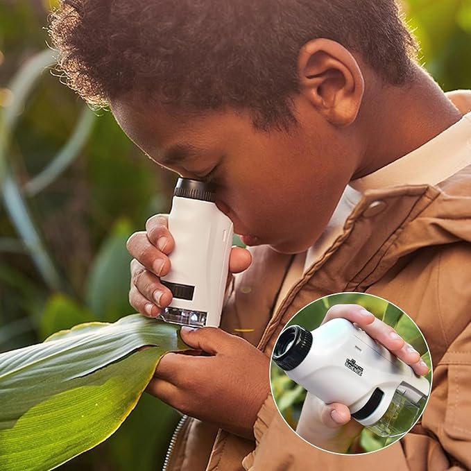 Draagbare Microscoop voor Kinderen 60x-120x LED Verlichting Compact en Kindvriendelijk 2