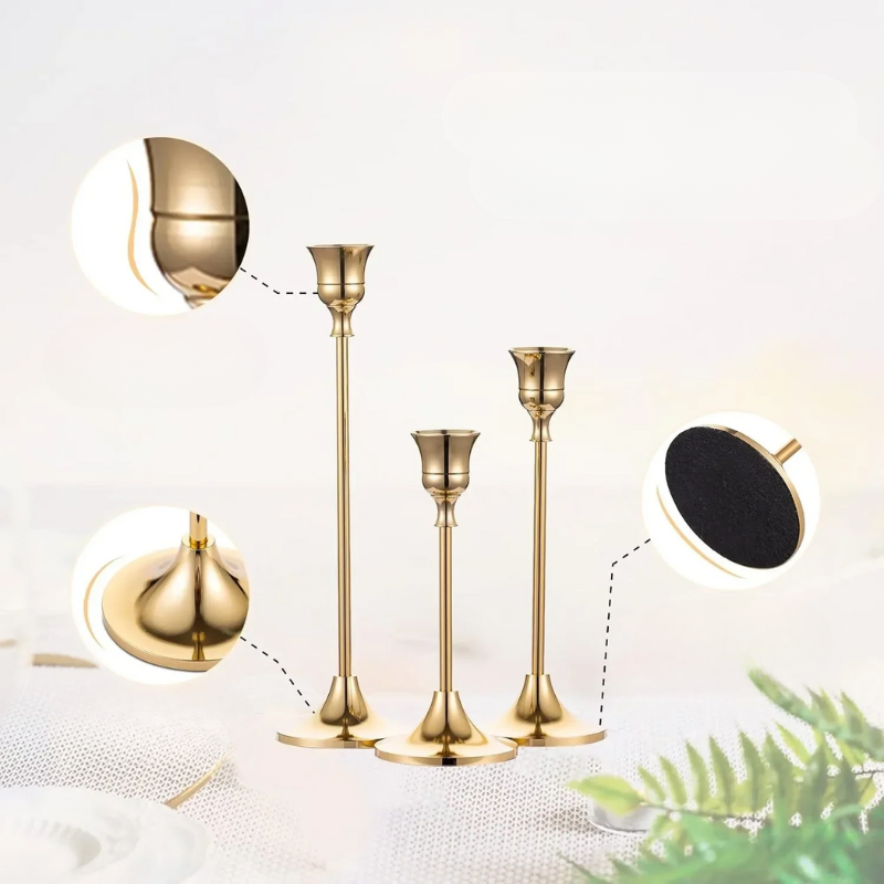 DreamLight – Elegant Golden Candle Holders 5
