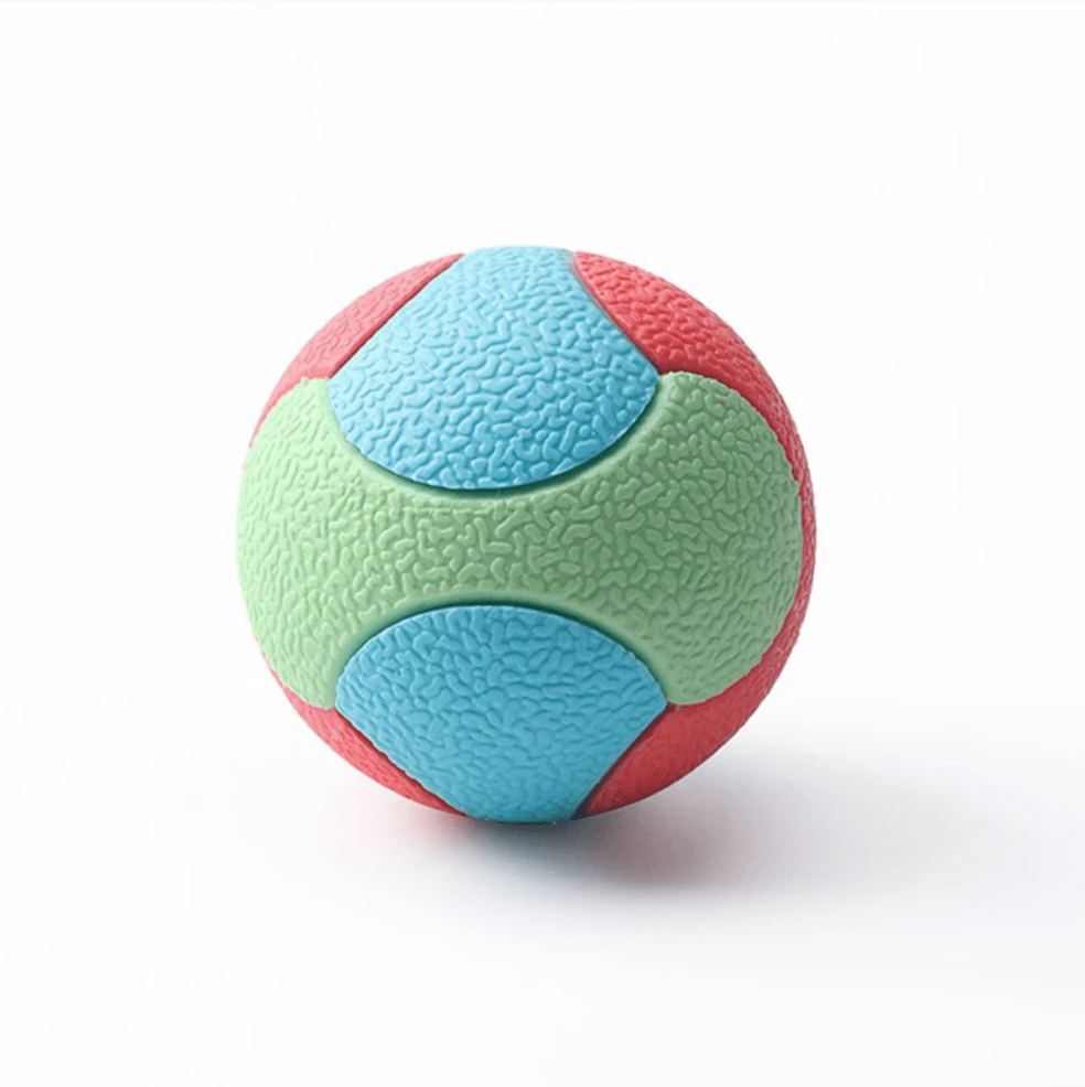 Durable Bite Resistant Dog Ball for Training and Teeth Cleaning – Colorful Rubber Toy 0