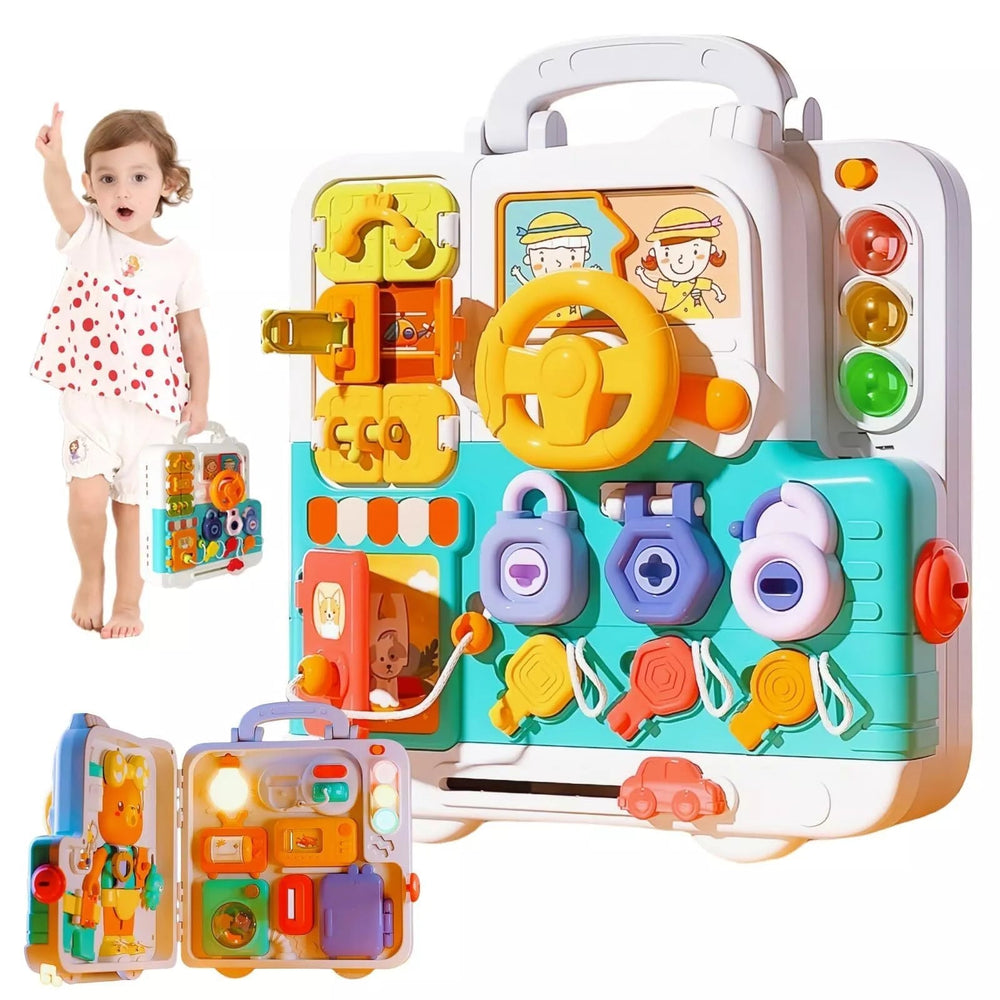 Educatief Activiteitenbord Kinderen Hout Fijne Motoriek Interactief 30x25 cm 1