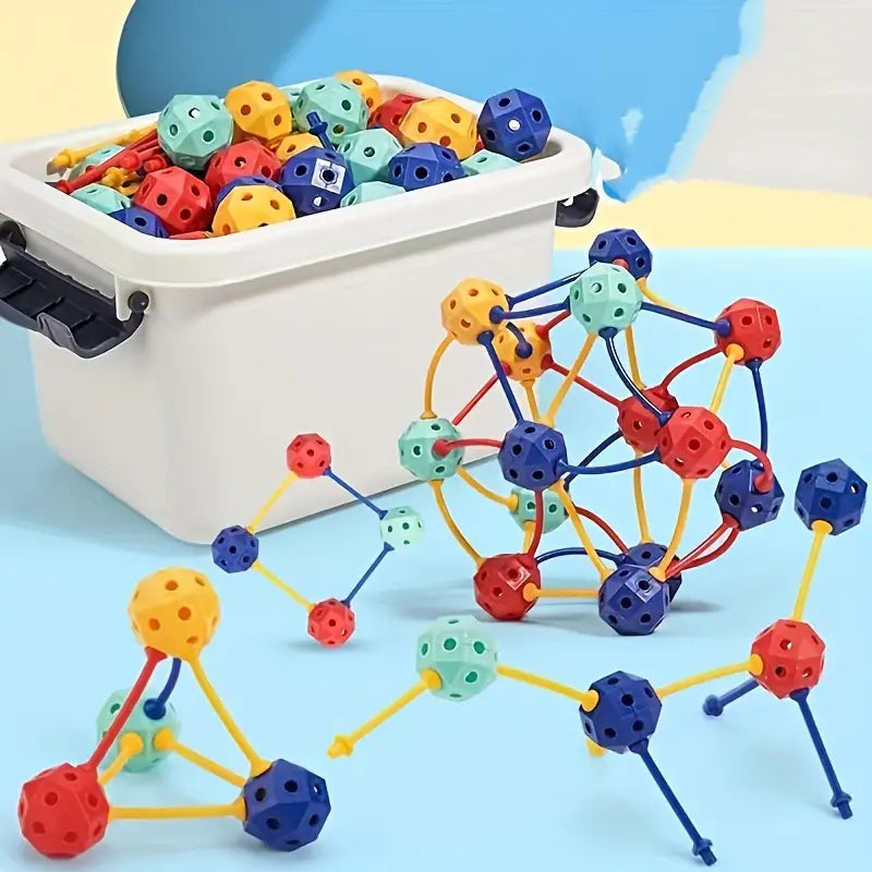 Educatief Speelgoed 3D Geometrische Bouwblokken Flexibele PVC voor Kinderen Veilig en Creatief 0
