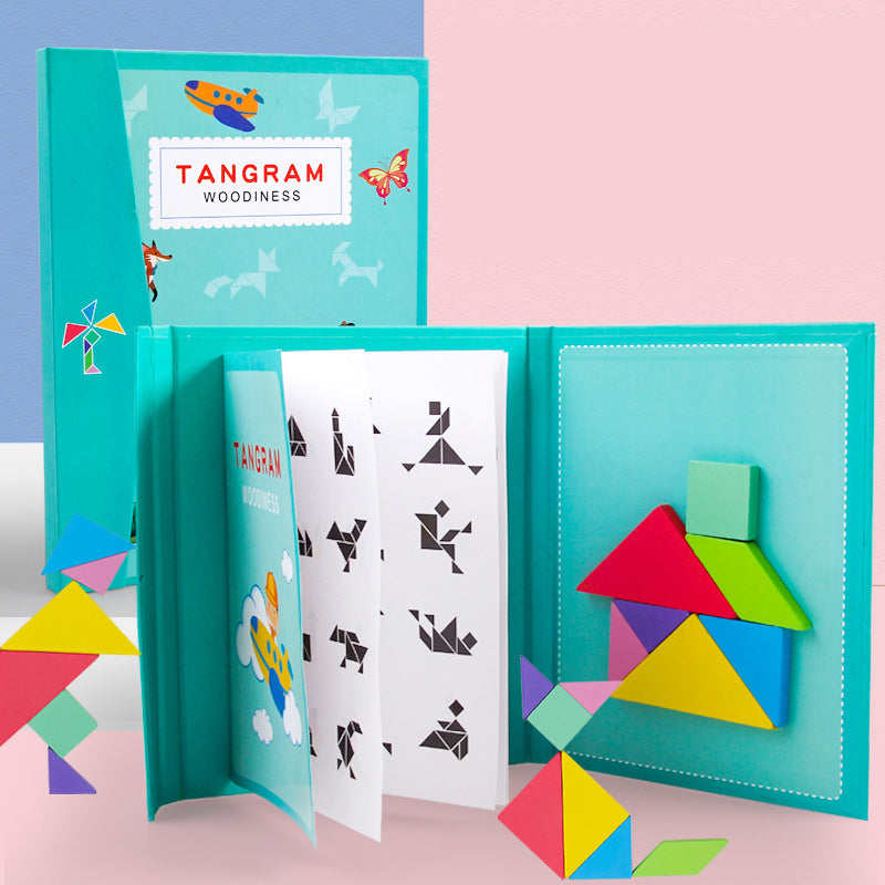 Educatief Speelgoed 3D Puzzel Tangram Magnetisch Voor Kinderen 3-4 Jaar 0
