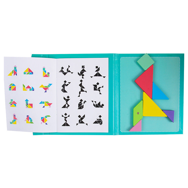 Educatief Speelgoed 3D Puzzel Tangram Magnetisch Voor Kinderen 3-4 Jaar 1