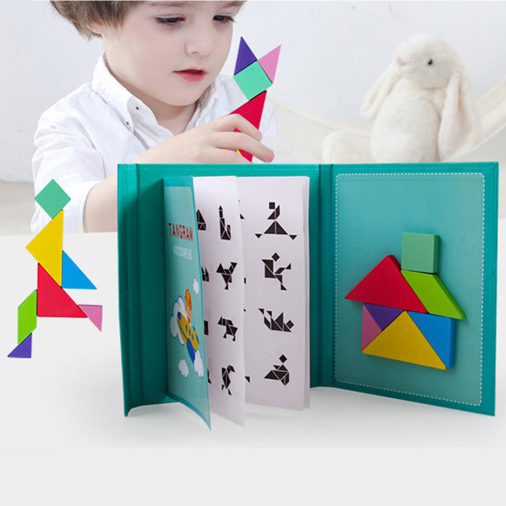 Educatief Speelgoed 3D Puzzel Tangram Magnetisch Voor Kinderen 3-4 Jaar 2