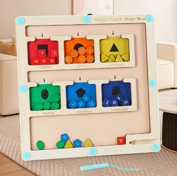 Educatief Speelgoed Magnetisch Labyrint Puzzelspel Hout Voor Kinderen 3 Jaar en Ouder 0