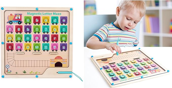 Educatief Speelgoed Magnetisch Labyrint Puzzelspel Hout Voor Kinderen 3 Jaar en Ouder 5