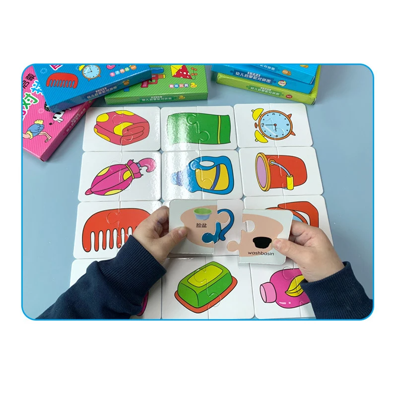 Educatief Speelgoed Puzzel voor Kinderen 3 Jaar Karton Kleurherkenning en Creativiteit 0