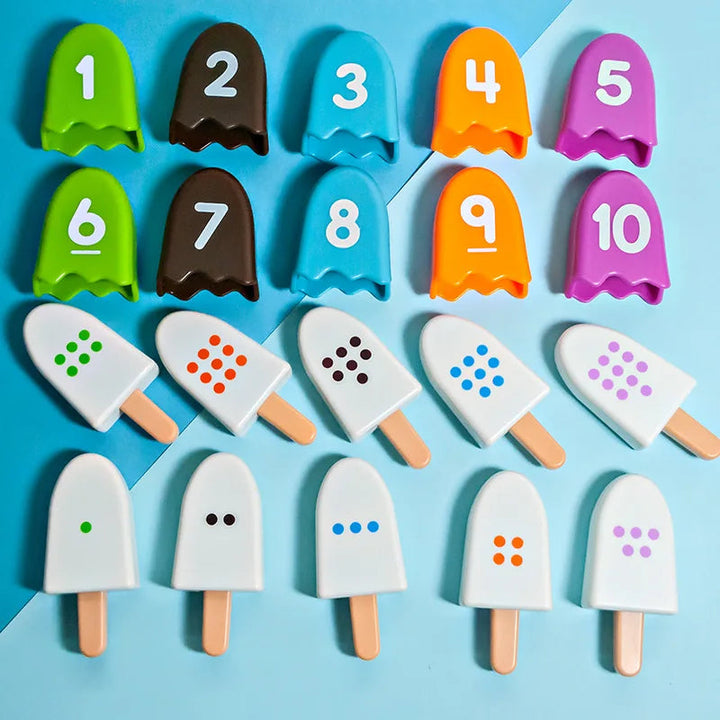 Educatief Speelgoed Rekenspel IJsjes Kleurig Voor Kinderen Vanaf 3 Jaar Plastic 2