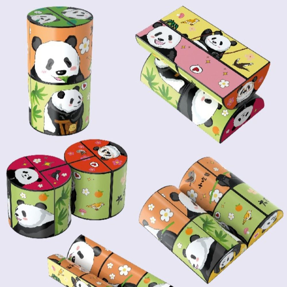 Educatieve Puzzelkubus Panda Voor Kinderen en Volwassenen Hoogwaardig ABS Plastic 2