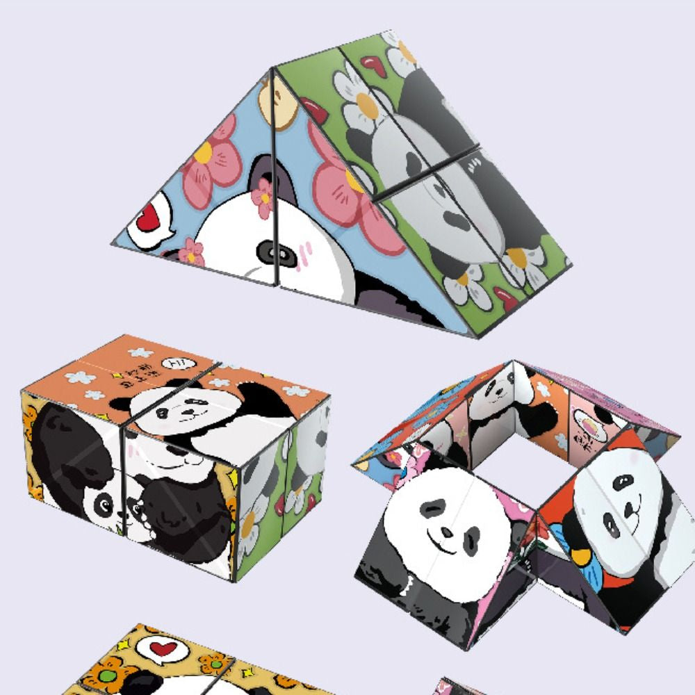 Educatieve Puzzelkubus Panda Voor Kinderen en Volwassenen Hoogwaardig ABS Plastic 6