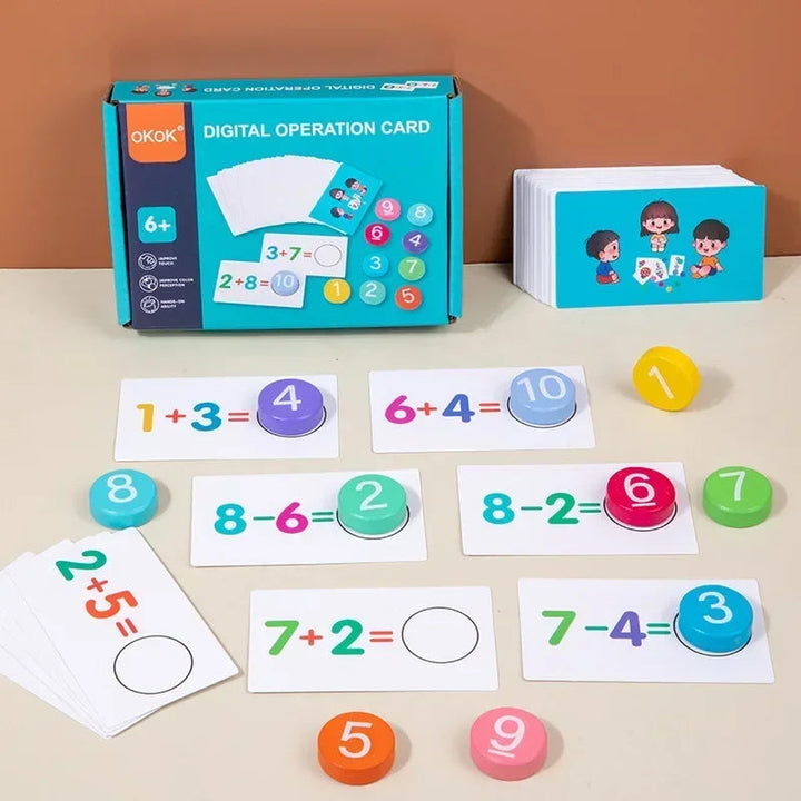 Educatieve Rekenspellen Voor Kinderen Interactieve Houten Rekenkaarten Karton 0