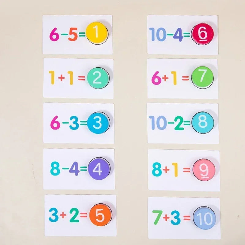 Educatieve Rekenspellen Voor Kinderen Interactieve Houten Rekenkaarten Karton 1