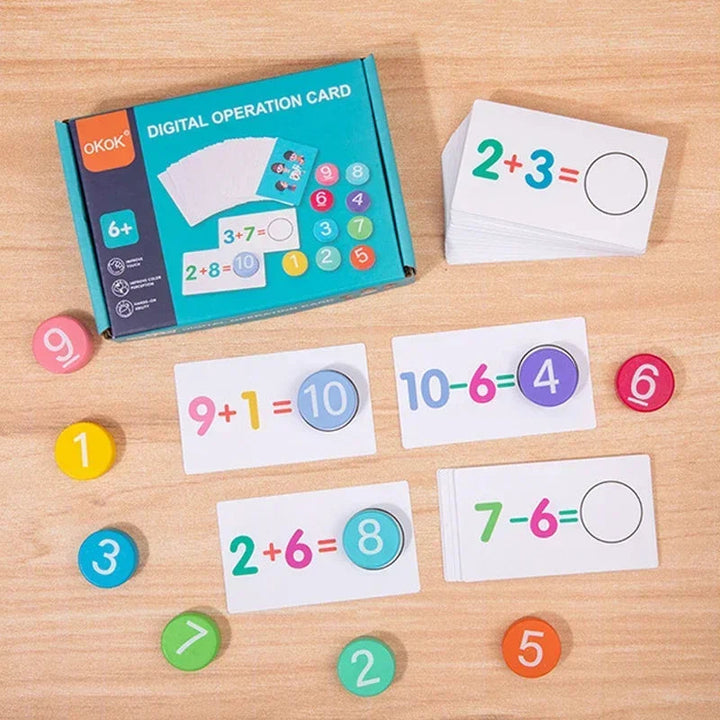 Educatieve Rekenspellen Voor Kinderen Interactieve Houten Rekenkaarten Karton 5