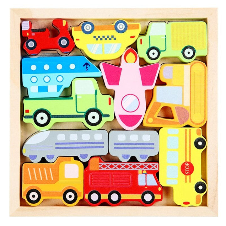 Educatieve Vormen Puzzel Hout Voor Kinderen Veilig Ontwikkeling Motoriek 8