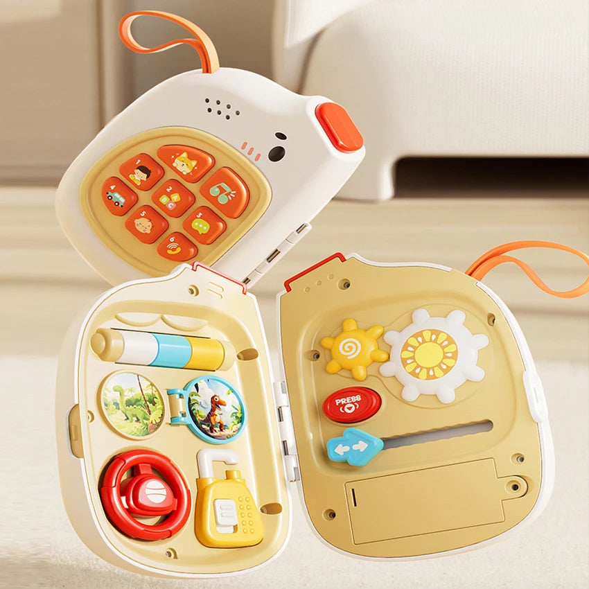 Educational Sensoric Toy Briefcase for Kids - Portable Learning Toy for 1 & 2 Year Olds 0