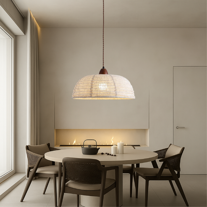 Elano | Retro Fabric Hanging Pendant Light for Cozy Spaces 0