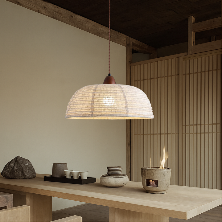 Elano | Retro Fabric Hanging Pendant Light for Cozy Spaces 4