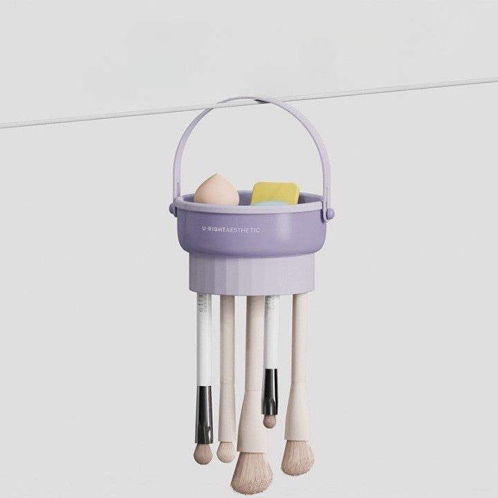 Elegant Makeup Brush Organizer Storage Box with Transparent Design – Keep Your Brushes Neat and Accessible 1