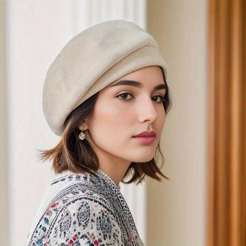 Elegant Women's Beret Hat with Soft Fabric – Timeless Accessory for Chic Style 4