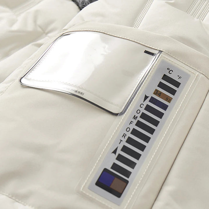 Elegant Women’s Quilted Winter Coat – Waterproof and Windproof Jacket with Detachable Hood for Cold Weather 5