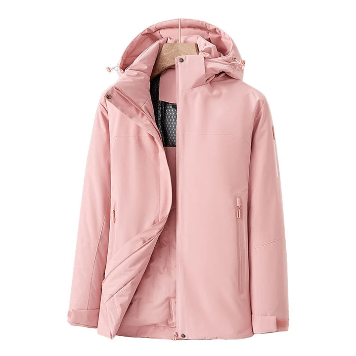 Elegant Women’s Quilted Winter Coat – Waterproof and Windproof Jacket with Detachable Hood for Cold Weather 9