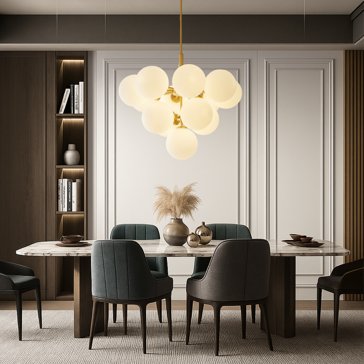 Entra | Nordic Ball Chandelier with Luminous Modern Design 0