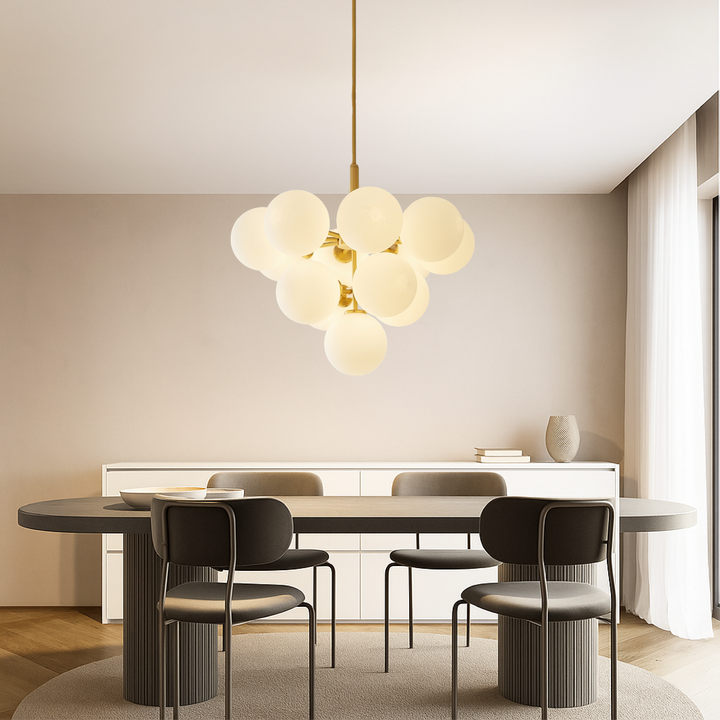Entra | Nordic Ball Chandelier with Luminous Modern Design 1