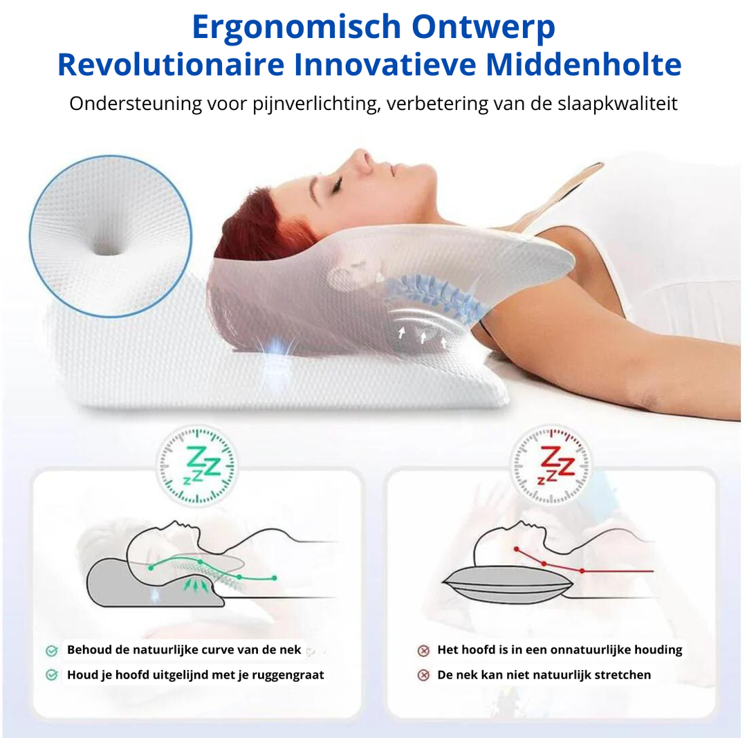 ErgoPillow | Comfortable Dual-Height Memory Foam Neck Support 3