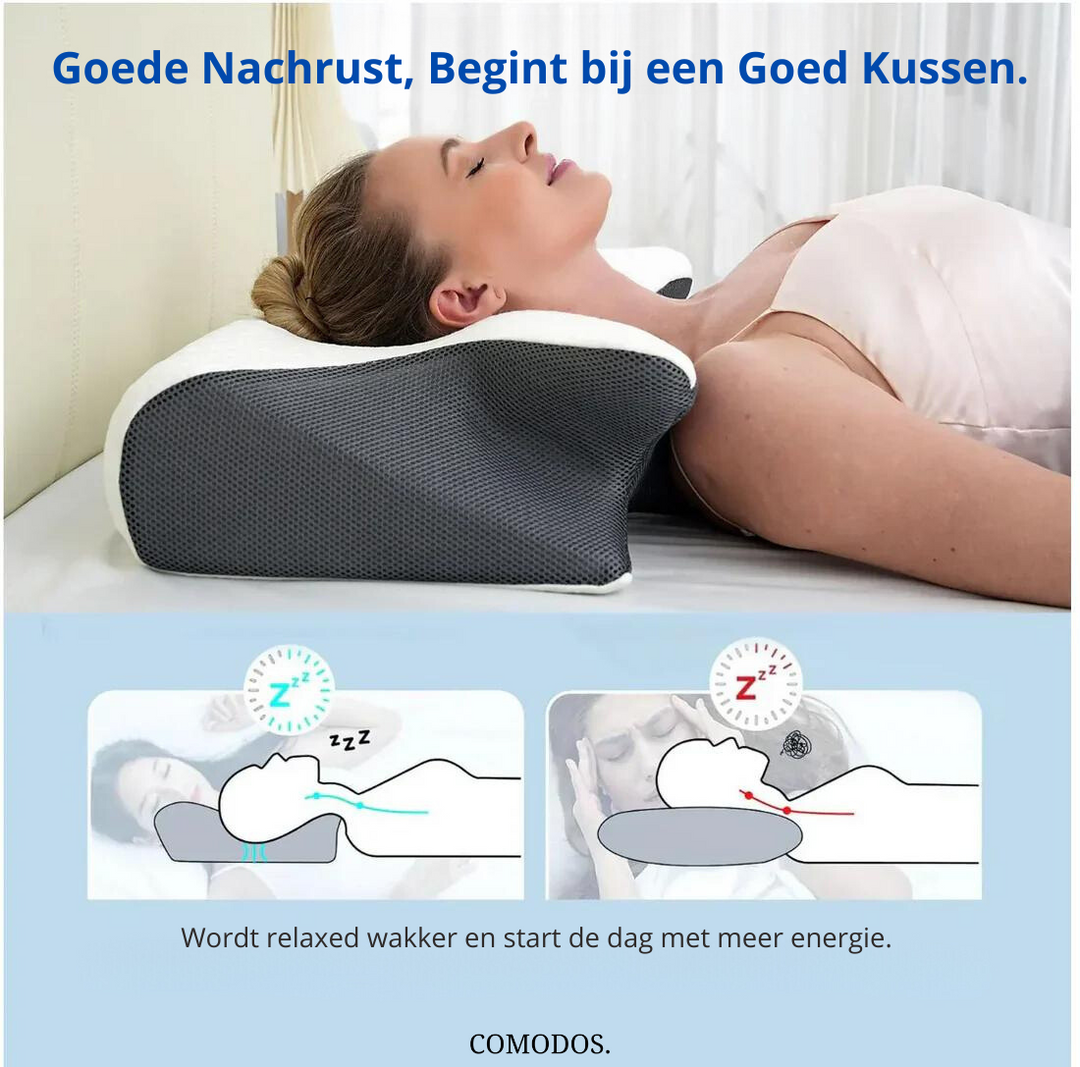 ErgoPillow | Comfortable Dual-Height Memory Foam Neck Support 4