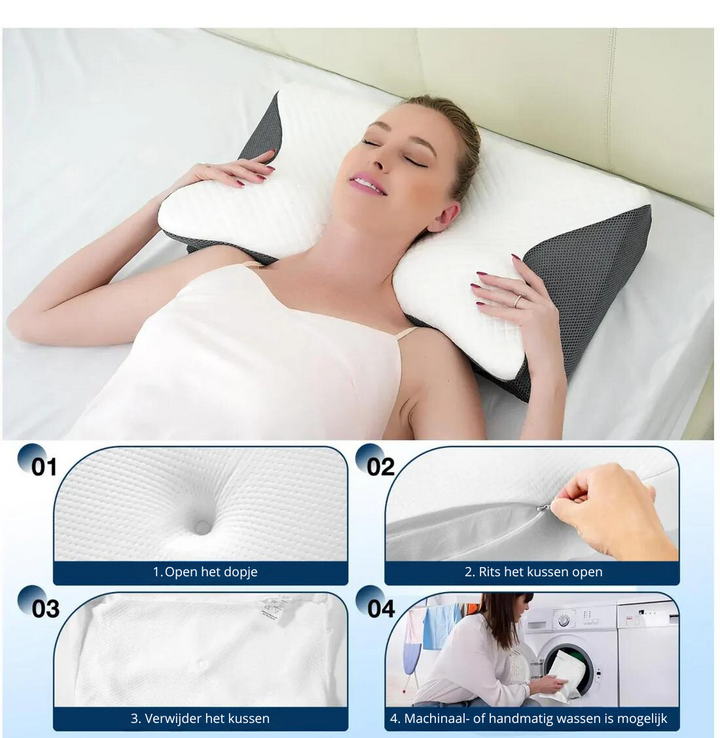 ErgoPillow | Comfortable Dual-Height Memory Foam Neck Support 6