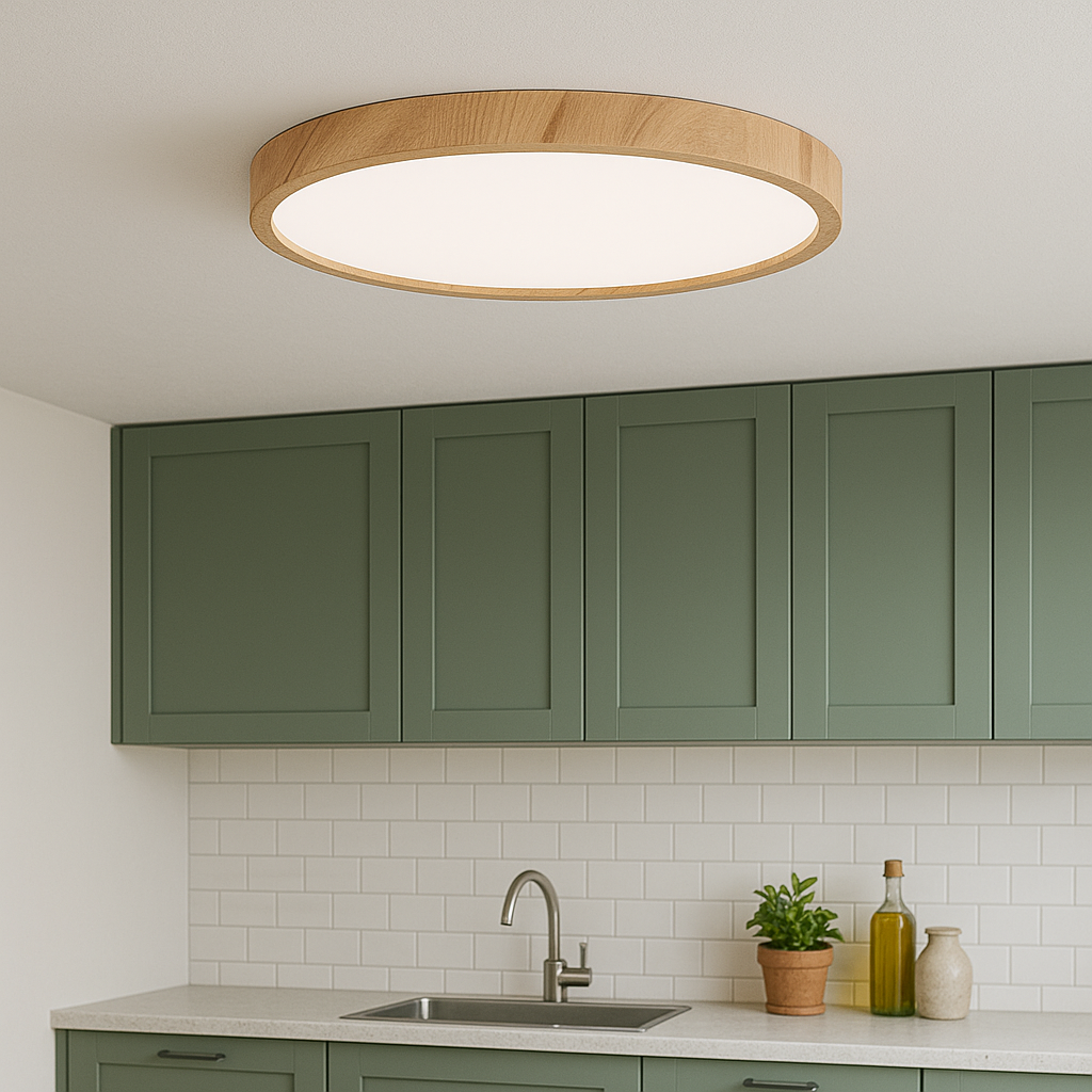 Evilon | Classic Ceiling Lamp with Natural Wood Grain Finish 3