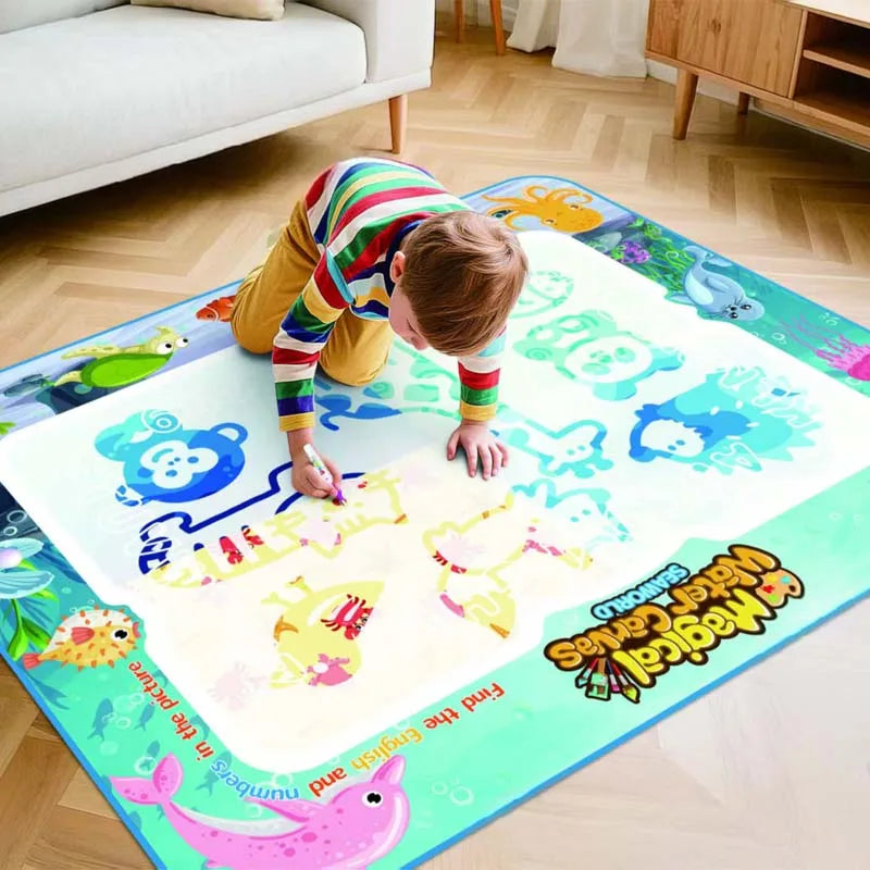 Extra Large Water Doodle Mat Educational Toy Non-Toxic Polyester for Kids 0